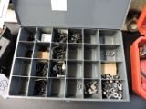 Steel Box Organizer Partially Full of Industrial Nuts & Bolts