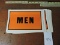 Lot of 10 - Card Board MEN Signs / New Old-Stock / 11