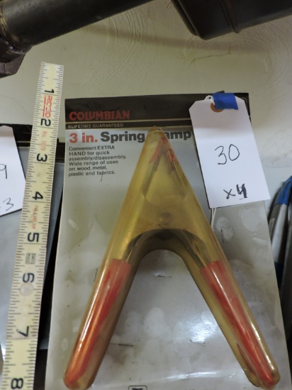 Lot of Four 3" Spring Clamps / Brand New in Package / by Columbian