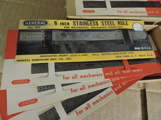 Box of Tempered Steel 6-Inch Flexible Rulers / 22 Pieces Total / Original Box