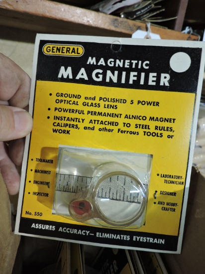 6 GENERAL Brand - Magnetic Magnifier / Optical Glass Lens / Each New in Package