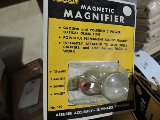 4 GENERAL Brand - Magnetic Magnifier / Optical Glass Lens / Each New in Package