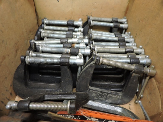 Lot of 25 1.5" Super-Junior C-Clamps by Cincinatti Tool / VINTAGE - NEW in Box
