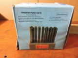 Set of Transfer Punches / 28-Pieces / # 1 thru 28 / in Box with Holder