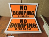 Approx. 50 'NO DUMPING RUBBISH' Signs - Vintage, Cardboard - 7