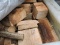 Large Plastic Bid of Dried Fire Wood / Apprx 3' X 3' X 3' -- bin included