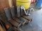 Lot of 4 Steel Wall-Mount Ladder Brackets and an Oil Can