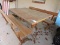 Log Picnic Table with Matching Benches /