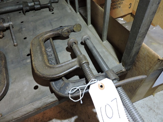 Pair of C-Clamps / 5" and 9"