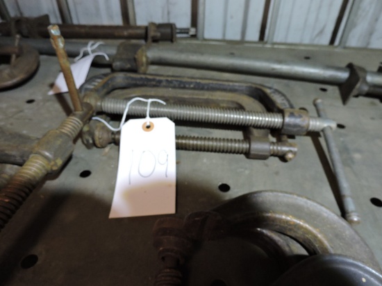 Pair of C-Clamps / 6" and 9"