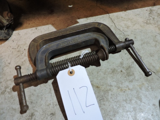 Pair of C-Clamps / 4" and 6"