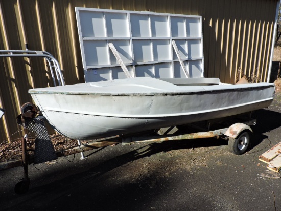 Custom All Metal Boat and Trailer / Aluminum - Apprx 153" Long X 60" Wide