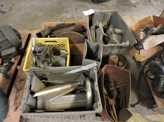 Pallet of Various: Steel & Aluminum Machinery Parts & Raw Metal Pieces