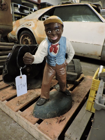 Vintage Lawn Jockey / 25" Tall / Cast Iron