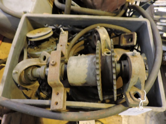 2 Electric Motors, Sprocket and Bearings