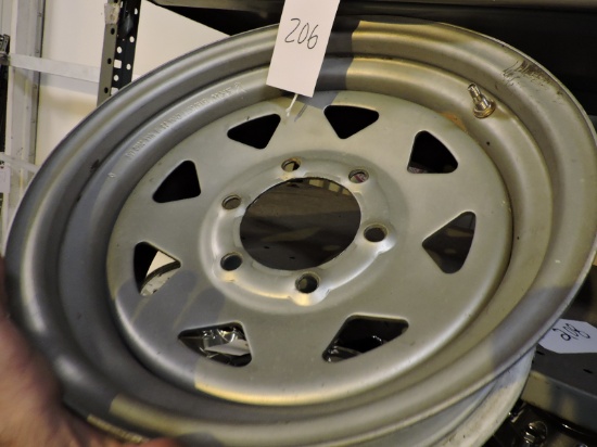 Single 16-Inch 'Wagon' Wheel for Trailer