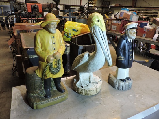 Lot of 3 Nautical Statues - Tallest Apprx. 17"