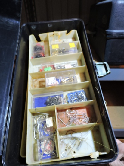 Black Old Pal Tackle Box - Filled with Hooks