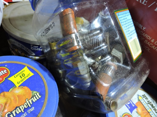 Mixed Lot of: Plumbing Fittings, Nautical Rope and a Ratchet Strap