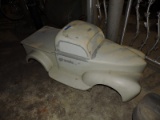 Large Vintage Truck Model / Fiberglass with Rolling Chassis / 54