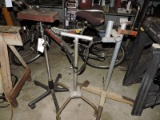 Lot of 3 Various Adjustable-Height Rolling Welding/Pipe Stands