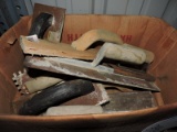 Box of Various Cement and Tile Trowels