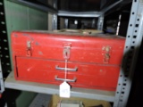 Vintage Red 2-Drawer Tool Box - empty / 20