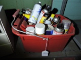 Large Bucket and Various Cleaners