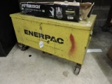 ENERPAC Steel Rolling Tool Box - Sledge Hammer, Large Wrenches, Pipe Cutter