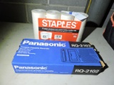 Portable Cassette Tape Recorder and Rolls of Register / Printer Tape
