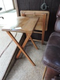 Pair of Tray Tables / Wood / 20