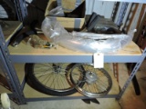 3 Shelves of Various Bicycle Parts - See Photos