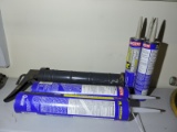 Caulk Gun and Loctite (2 large tubes / 3 small tubes)