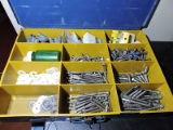 Large Lot of Concrete Bolts and Anchors - in steel case