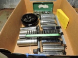 Large Lot of Sockets, Deep Sockets and Ratchet Accessories