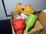 Dog Planter and Pair of Funnels