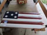 Folk Art American Flag Made from Fence / 44.5