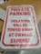 'NO PARKING' Sign - Brand New - in the package / Metal