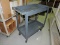 Gray Metal Cart with 2-Shelves / on Wheels -- 34