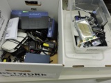 Box of Various Network Routers and Other Wireless Hardware