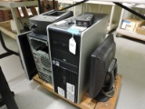 Pair of HP PC's for Parts and a Pair of Monitors (DELL)