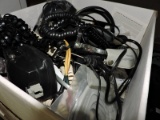 Box of Headsets and Phones - see photos