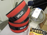 Lot of 3 Velcro Back Belts and a Small Desk Fan