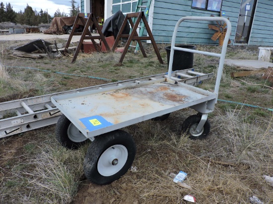 Heavy Duty Equipment / Moving Cart -- 24" X 46" Surface Area / Tires Need Air