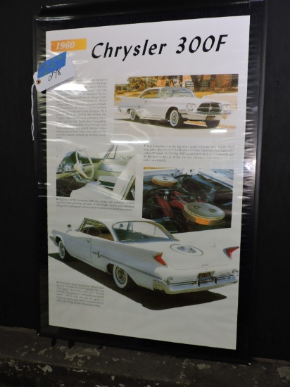 Framed Poster / Chrysler 300F - 1960 / 24" X 36"