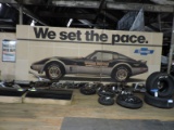 GIANT Corvette Dealership Sign / 21-Feet Wide / 