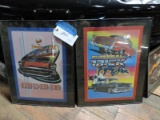 Pair of Framed with Glass Car Art -LOST IN THE 50s & TRICK '56 - 20