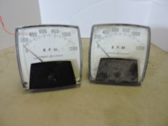 Lot of 2 - General Electric - RPM Meters