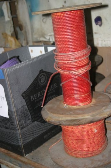 Narraganset Narawire 600V, American Insulated Wire Corp. 500ft, Spools of metal wire x2, Wire+Cable