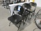 3 Black Folding Chairs